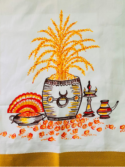 Maangalyam 5 - Handpainted Dhoti