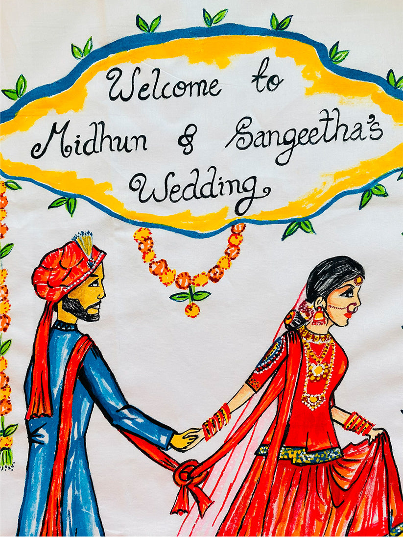 Maangalyam 1 - Handpainted Dhoti