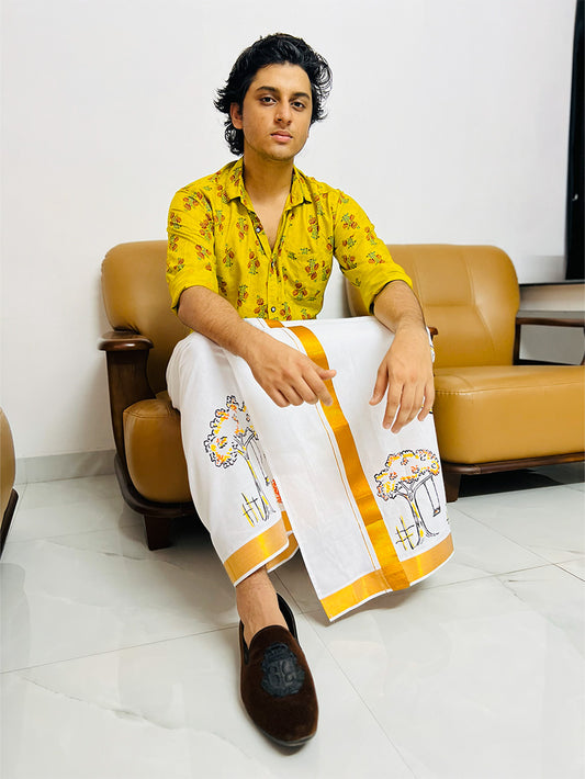 Dialogue Box 5 - Handpainted Dhoti