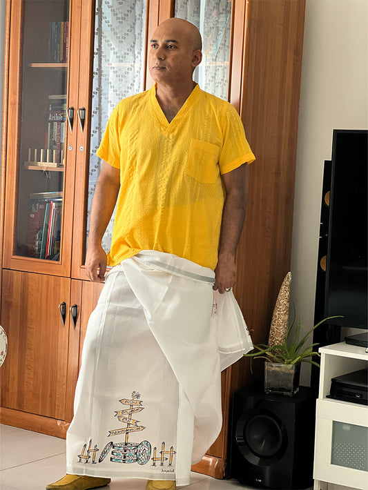 Ulagame Logam 2 - Handpainted Dhoti