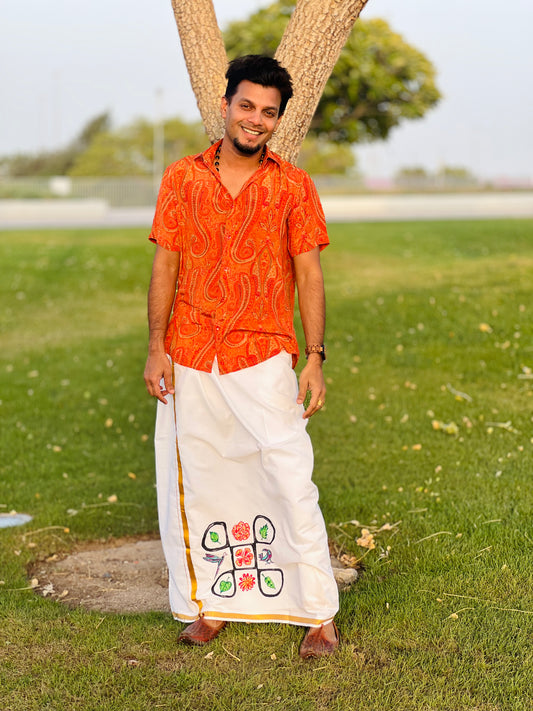Kalamkali - Handpainted Dhoti
