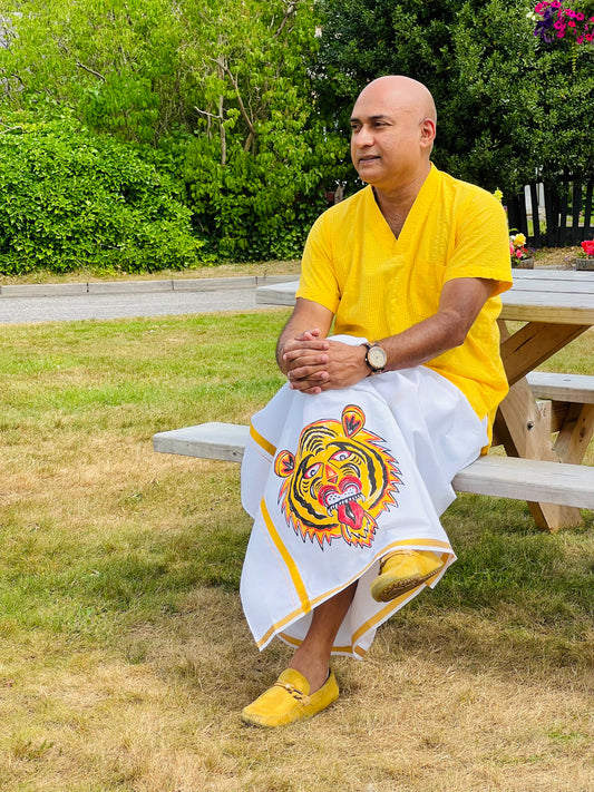 Pulikkali - Handpainted Dhoti