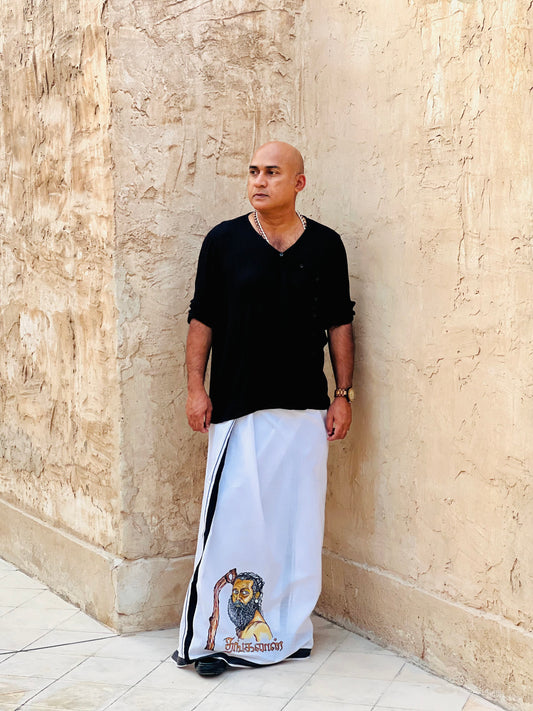 Thangalaan - Handpainted Dhoti