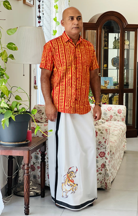 Jellikettu - Handpainted Dhoti