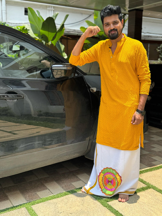 Vishari Handpainted Dhoti