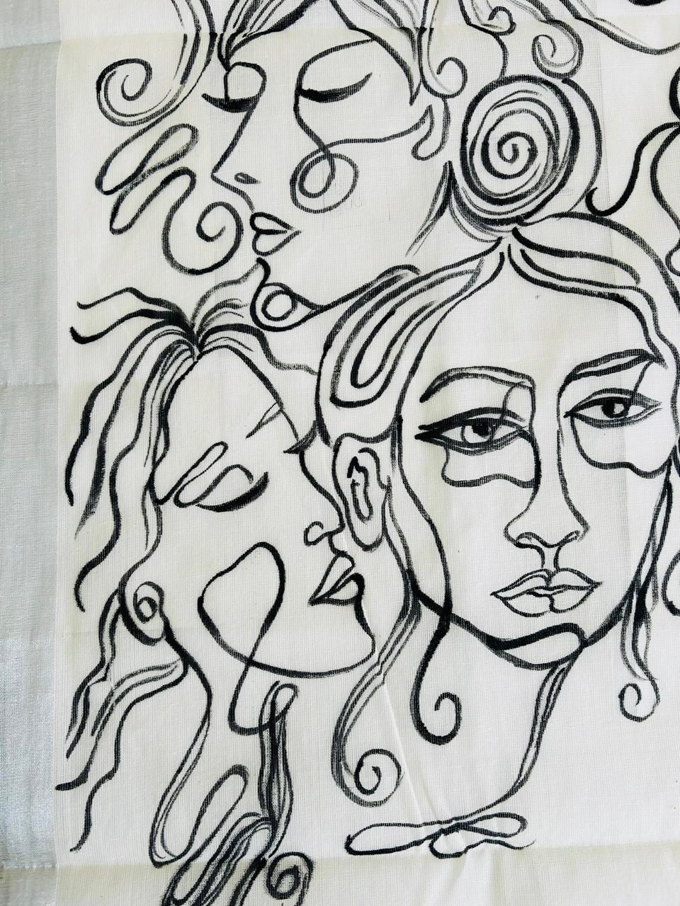 Faces Line Drawing