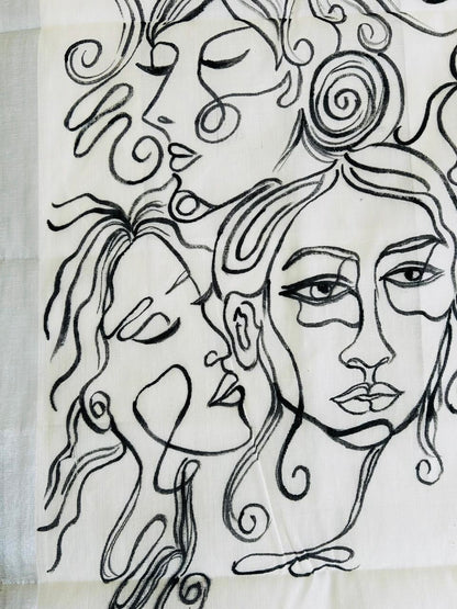 Faces Line Drawing