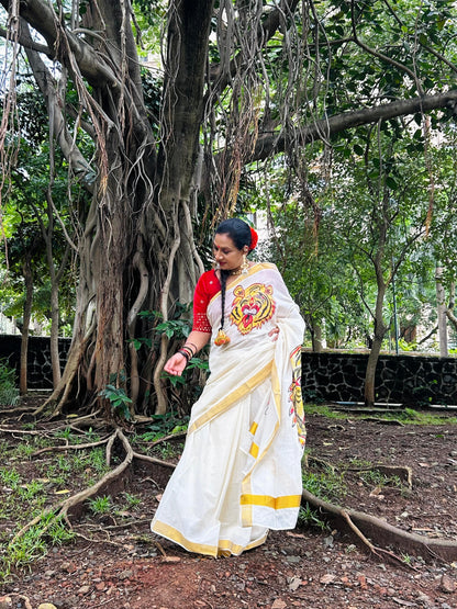 Pulikali Saree