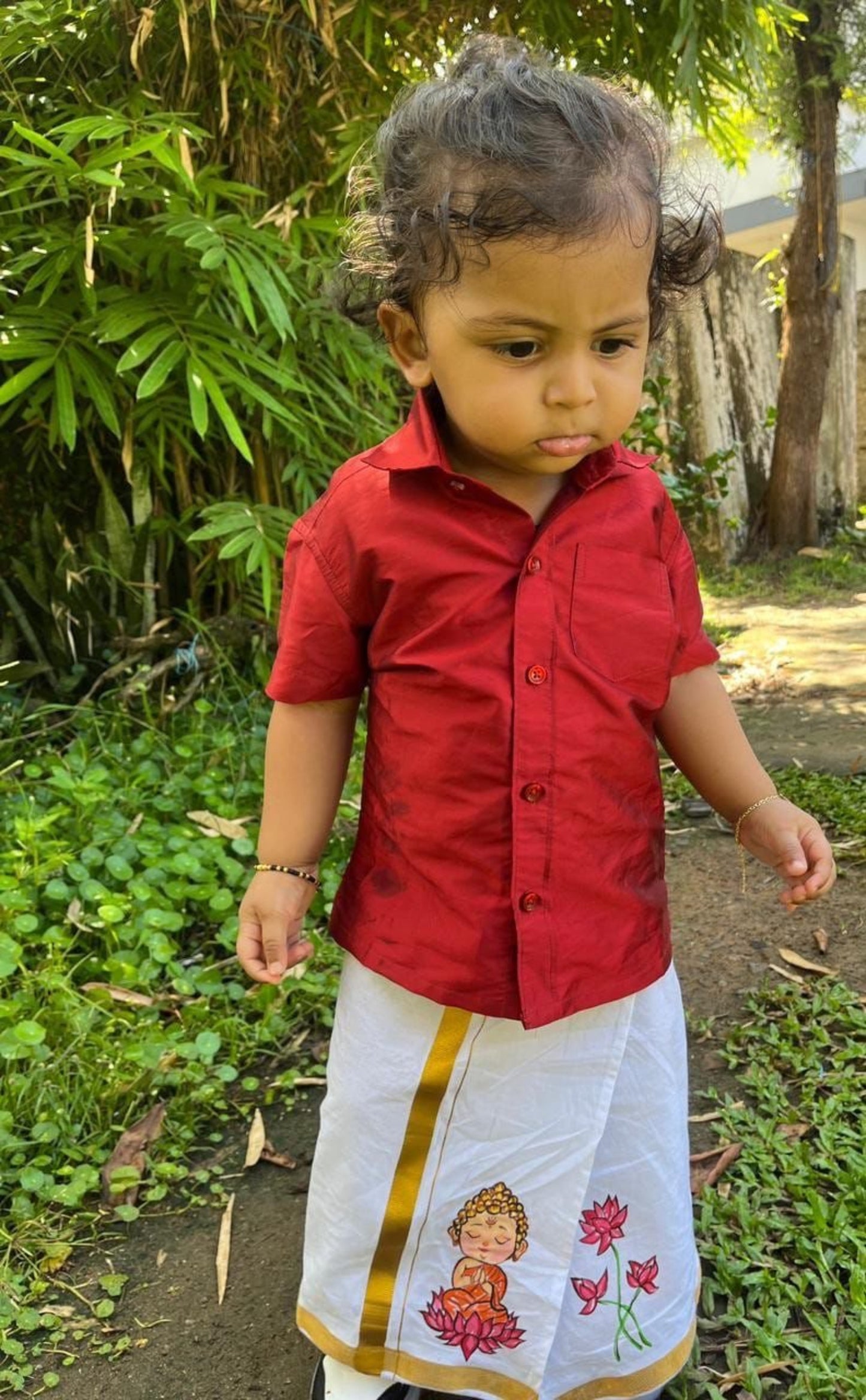 Kids Wear Child Buddha - Handpainted Dhoti
