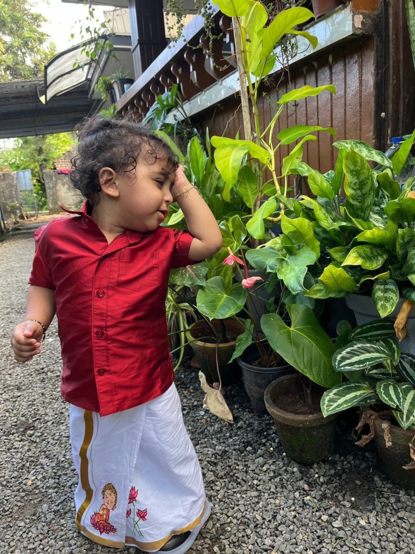 Kids Wear Child Buddha - Handpainted Dhoti