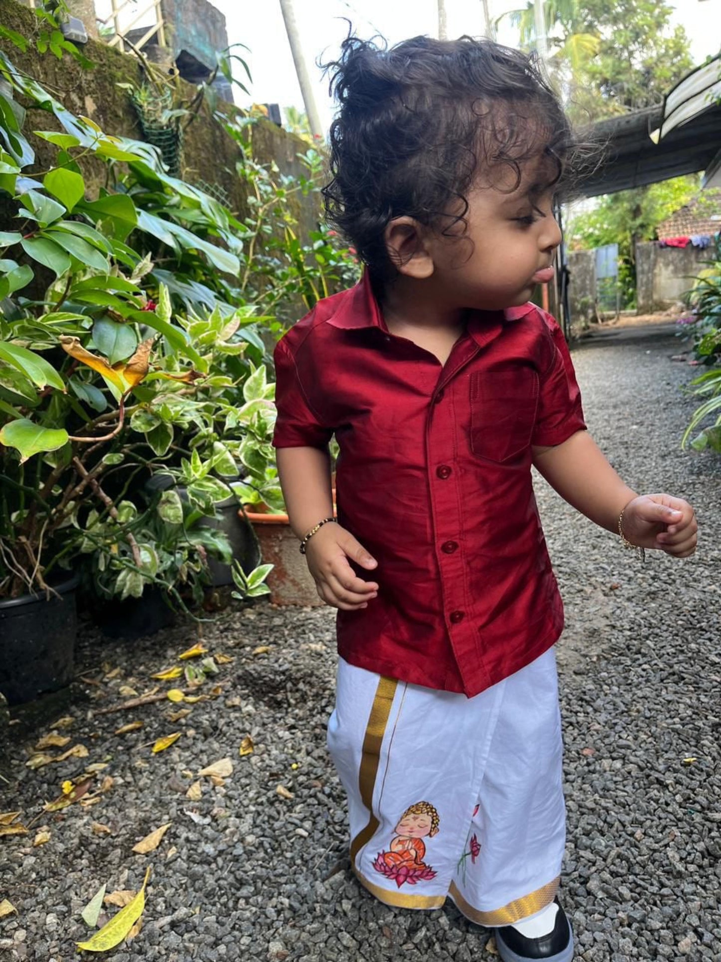 Kids Wear Child Buddha - Handpainted Dhoti