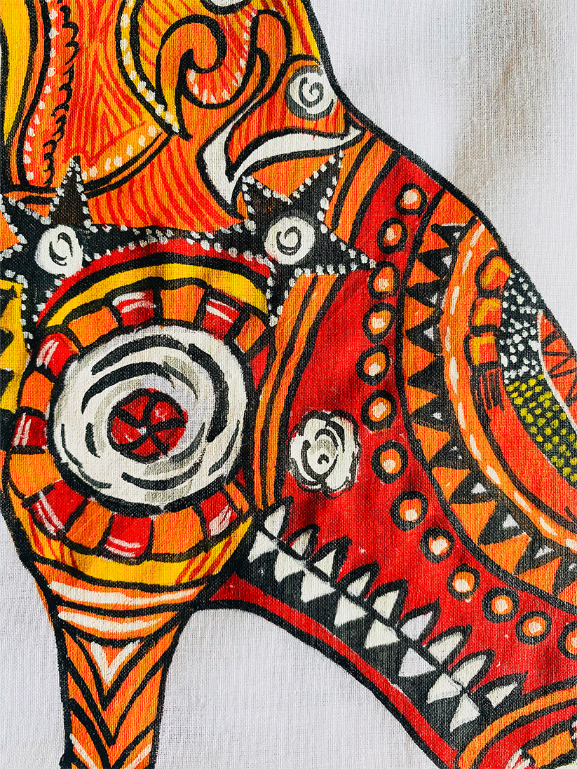 Kaavalkaaran - Handpainted Dhoti