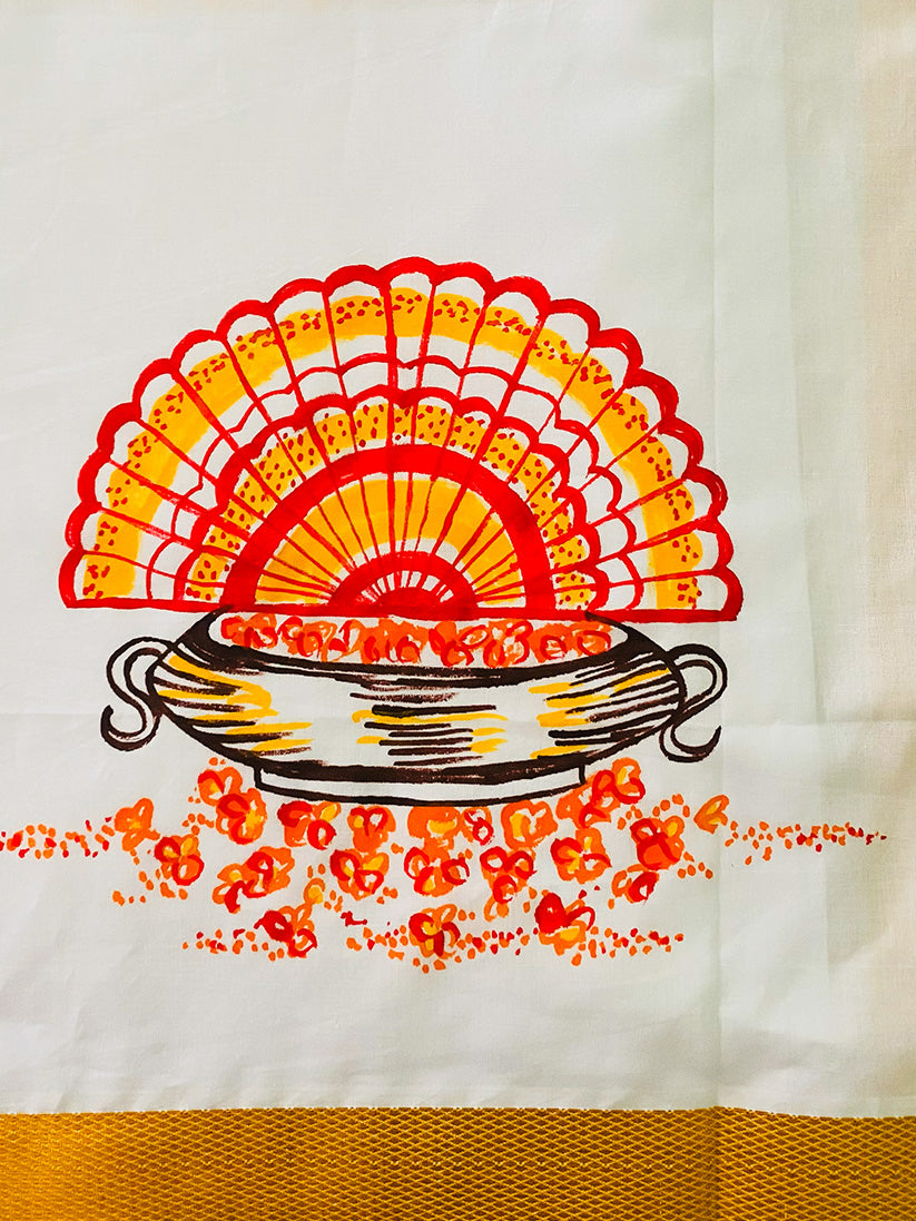 Maangalyam 5 - Handpainted Dhoti