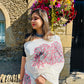 Mural Flower 1 - Handpainted Saree