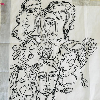 Faces Line Drawing