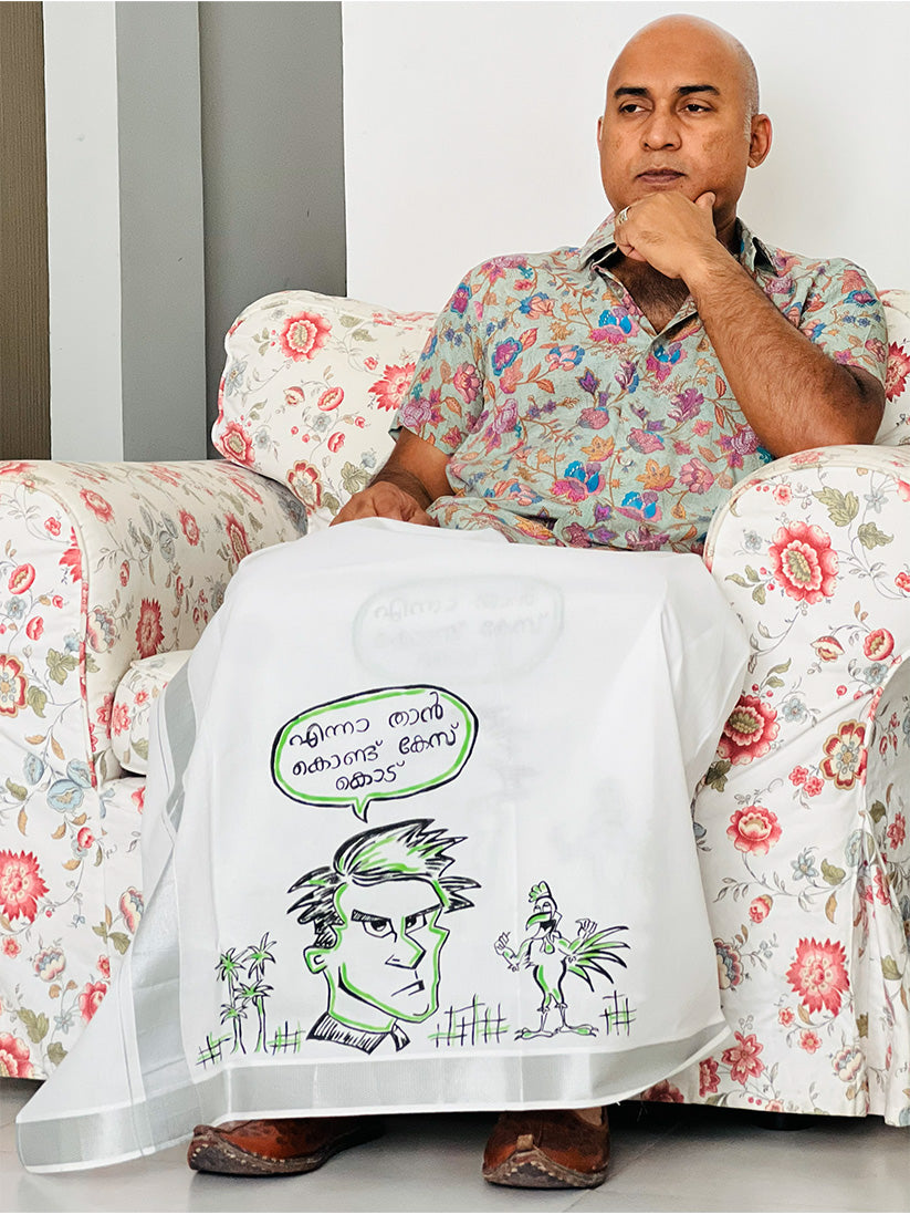 Dialogue Box 15 - Handpainted Dhoti