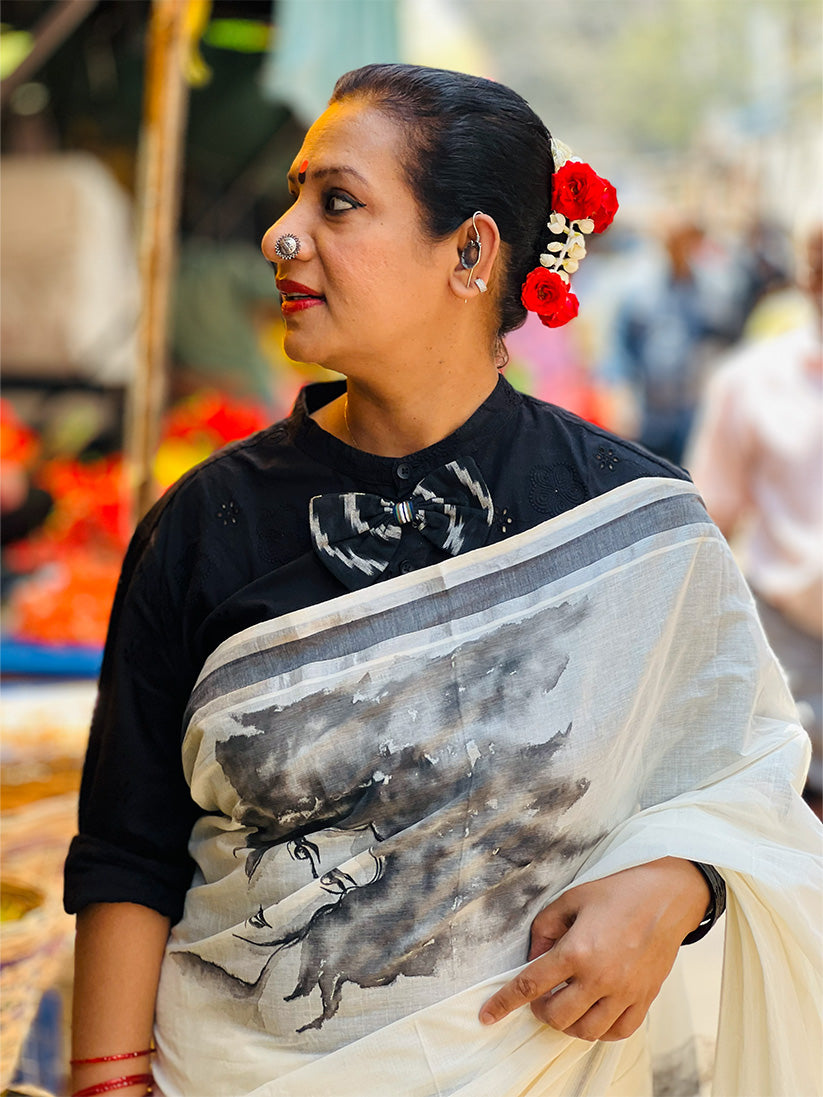 Water Woman - Handpainted Saree
