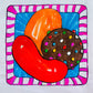 Candy Crush - Handpainted Dhoti