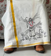Velichapaadu - Handpainted Dhoti