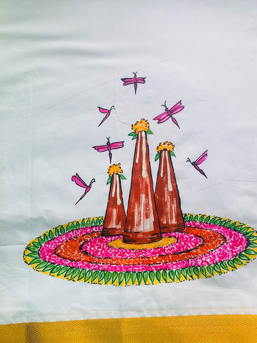 Onathappan - Handpainted Dhoti