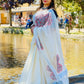 Mural Flower 1 - Handpainted Saree