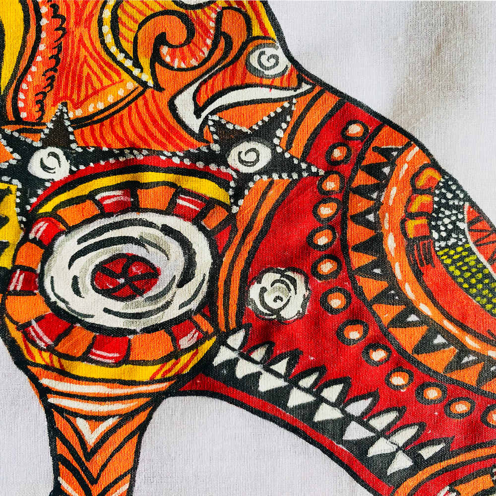 Kaavalkaaran - Handpainted Dhoti