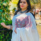Mural Flower 1 - Handpainted Saree