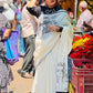 Water Woman - Handpainted Saree