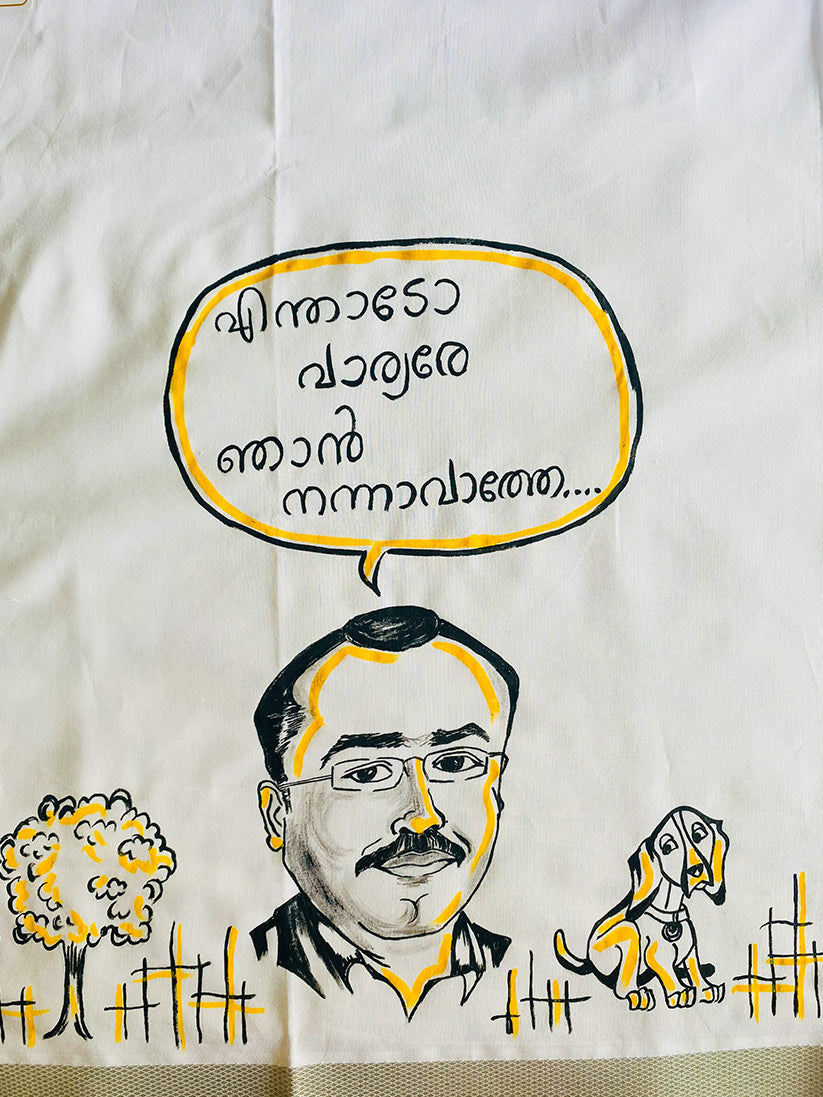 Dialogue Box 7 - Handpainted Dhoti