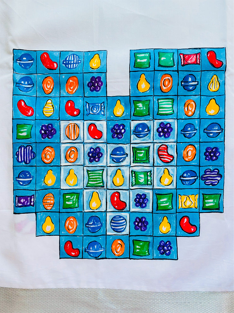 Candy Crush - Handpainted Dhoti