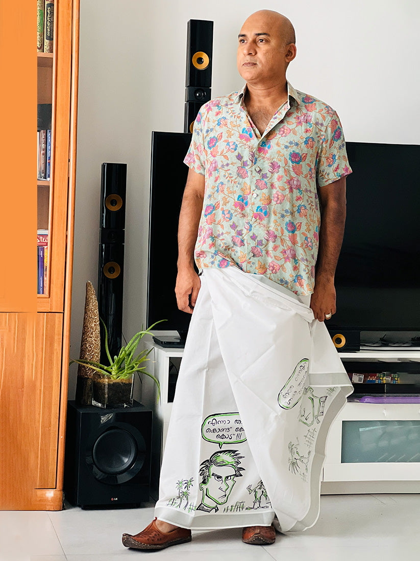 Dialogue Box 15 - Handpainted Dhoti