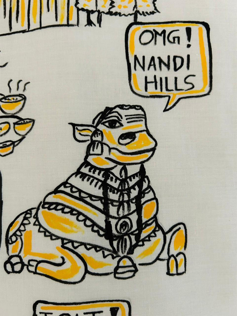 Bangelore Diaries - Handpainted Saree