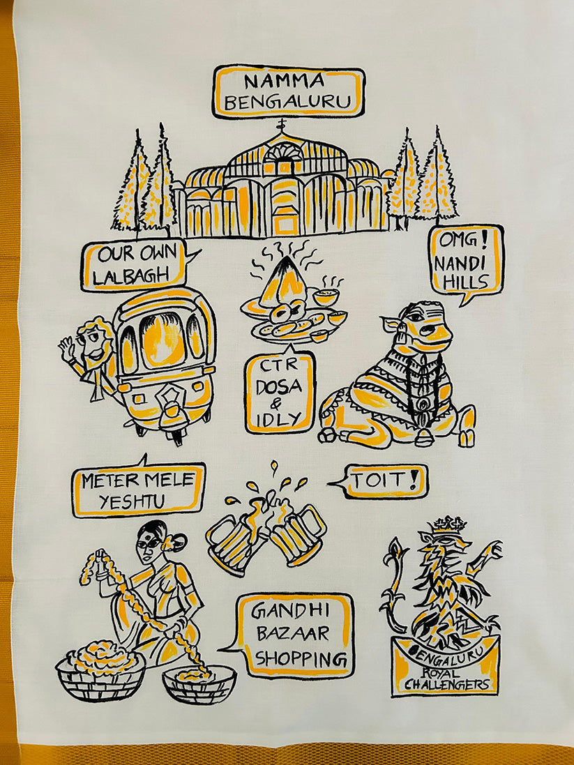 Bangelore Diaries - Handpainted Saree