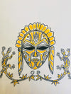 African Mask - Handpainted Dhoti