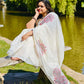 Mural Flower 1 - Handpainted Saree