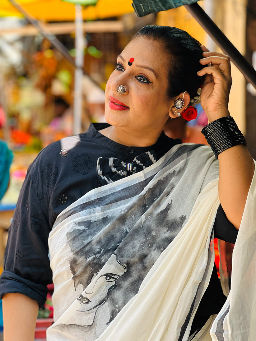 Water Woman - Handpainted Saree