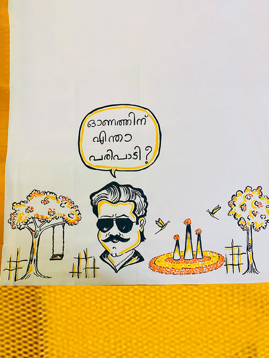 Dialogue Box 5 - Handpainted Dhoti