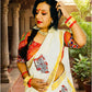 Mayilpeeli - Handpainted/ Handprinted Saree