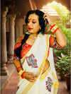 Mayilpeeli - Handpainted/ Handprinted Saree
