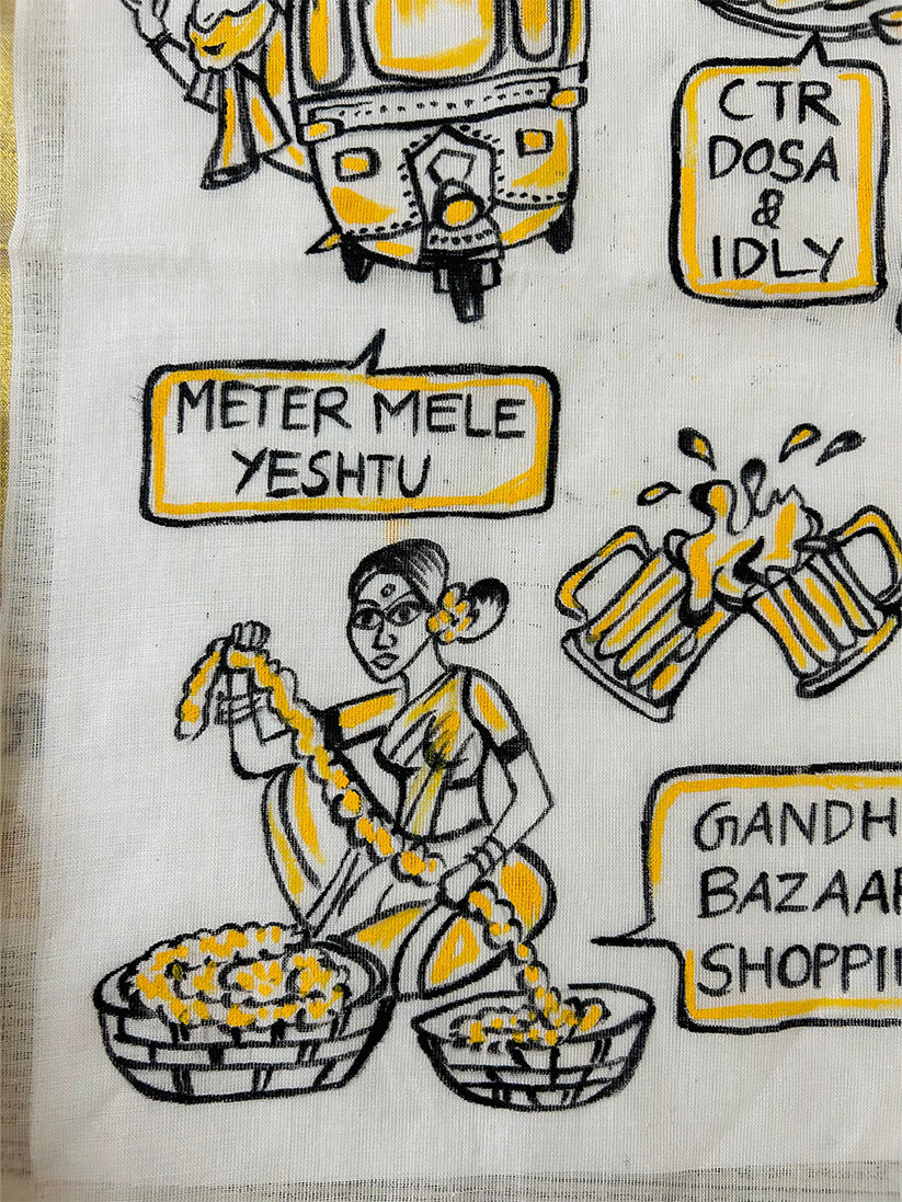 Bangelore Diaries - Handpainted Saree