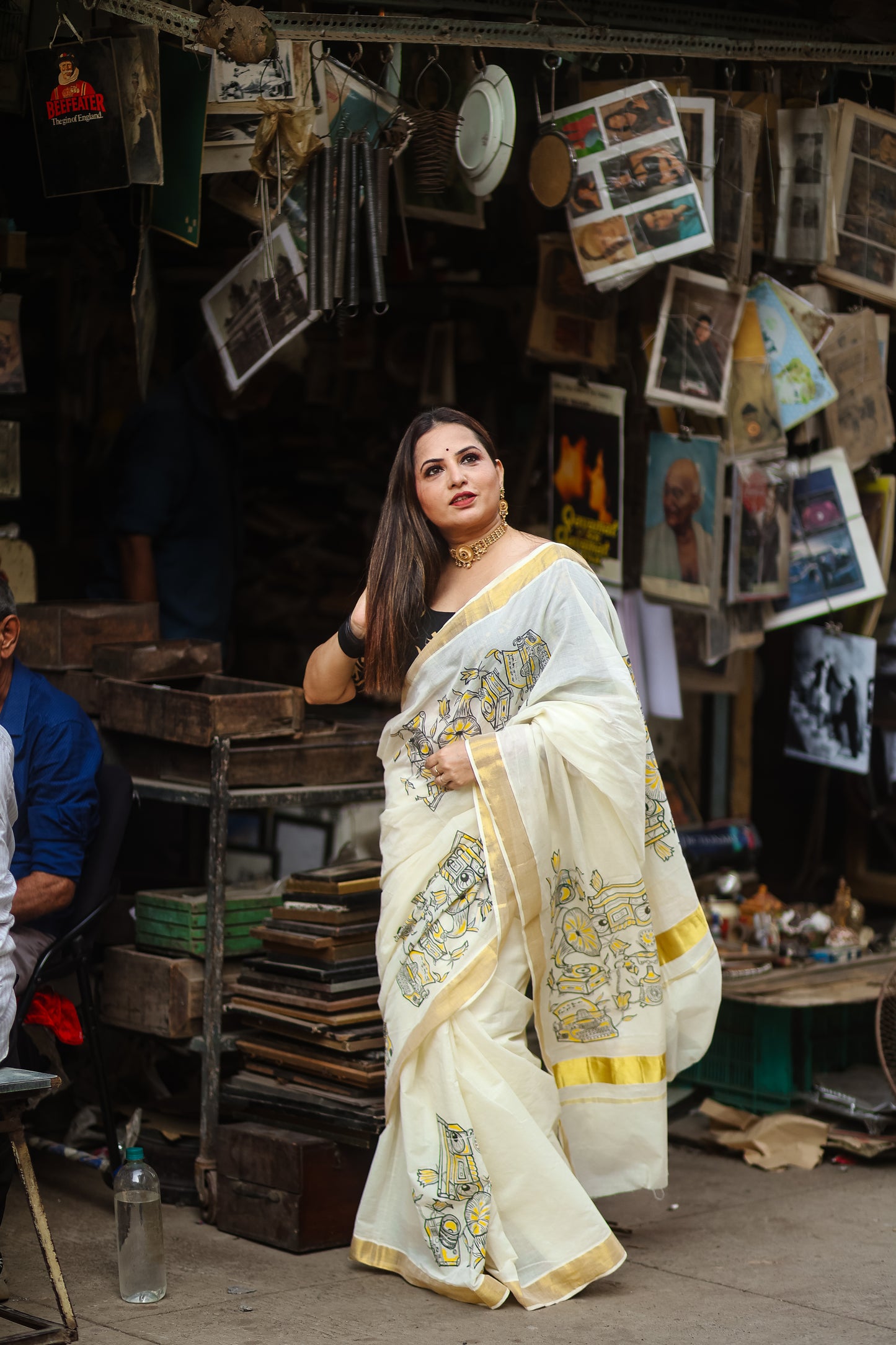 Vintage Gadgets Designer Saree