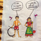 Kutty Kusrudhi - Handpainted Dhoti