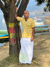 Ilakal patcha 1 - Handpainted Dhoti