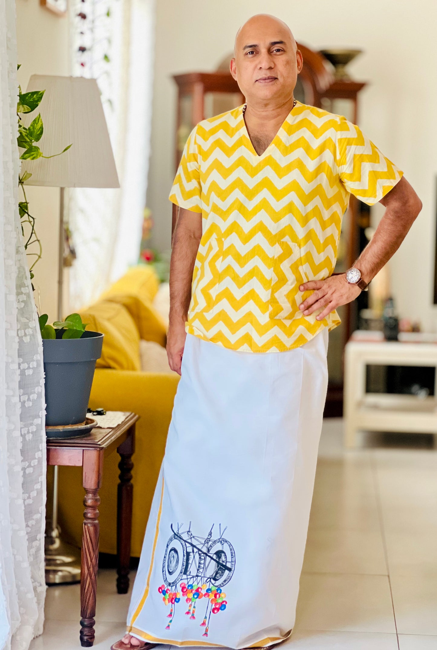Kottu 1 - Handpainted Dhoti