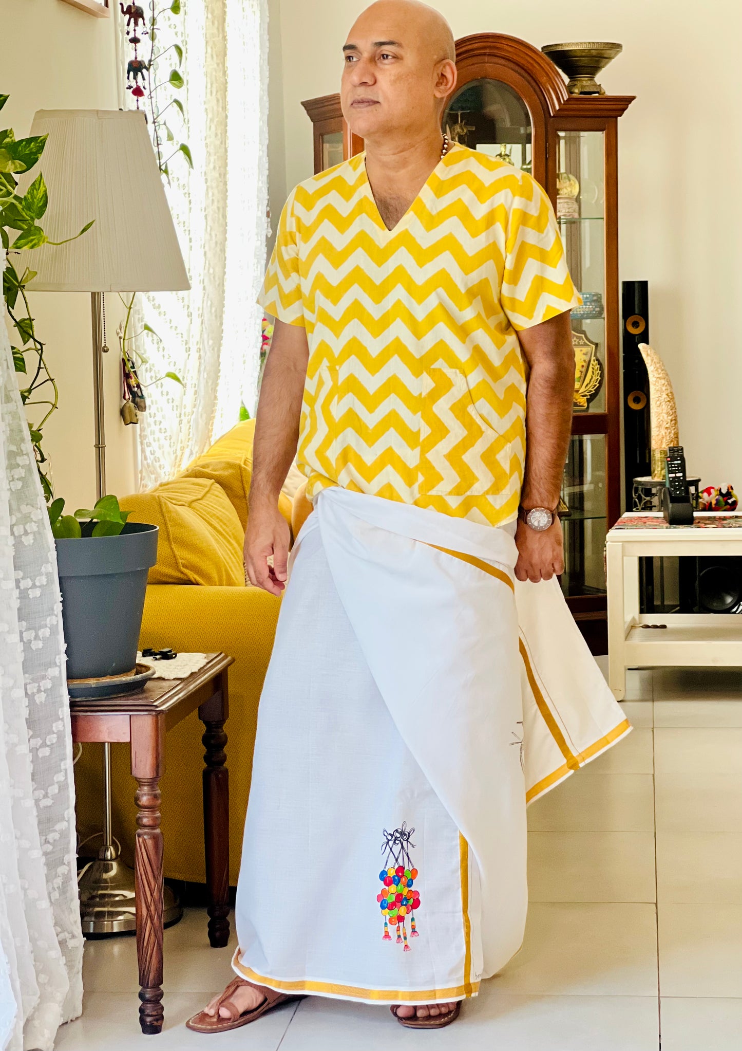 Kottu 1 - Handpainted Dhoti