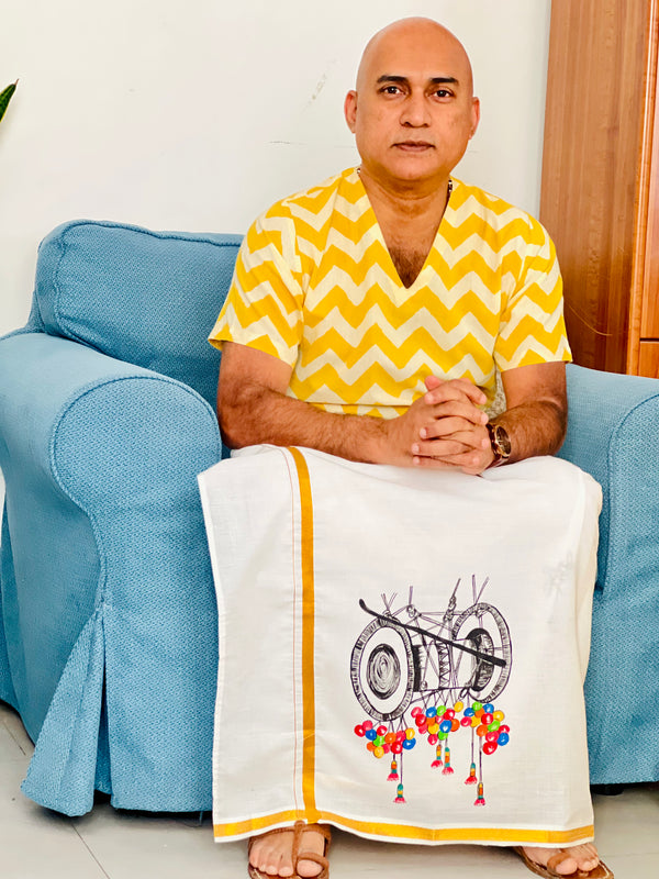Kottu 1 - Handpainted Dhoti
