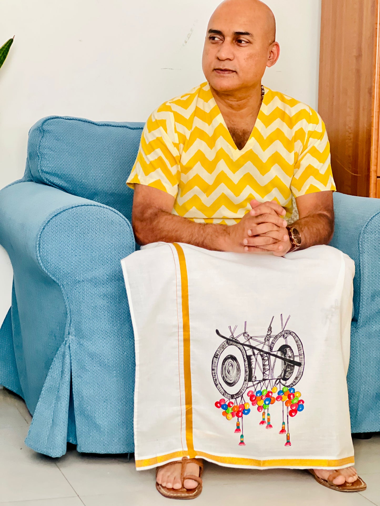 Kottu 1 - Handpainted Dhoti