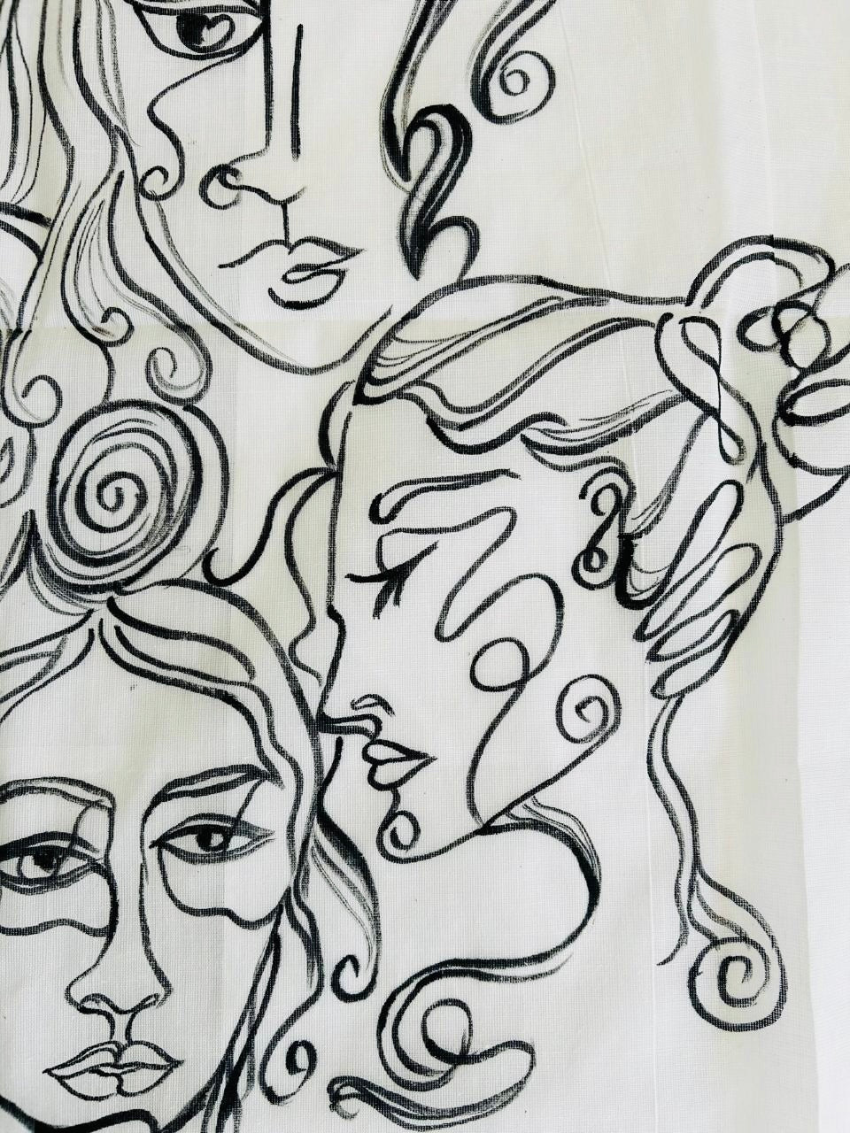 Faces Line Drawing