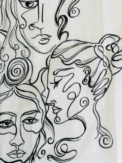 Faces Line Drawing
