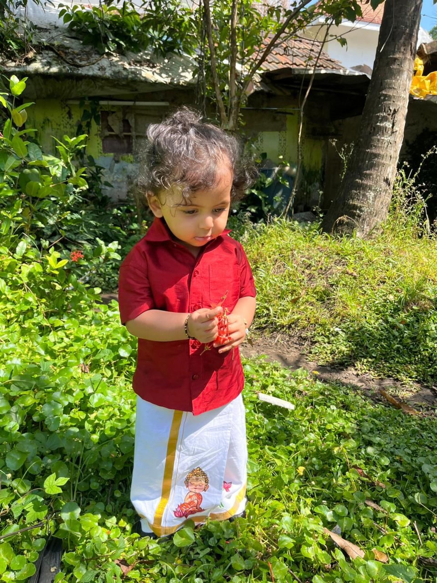 Kids Wear Child Buddha - Handpainted Dhoti